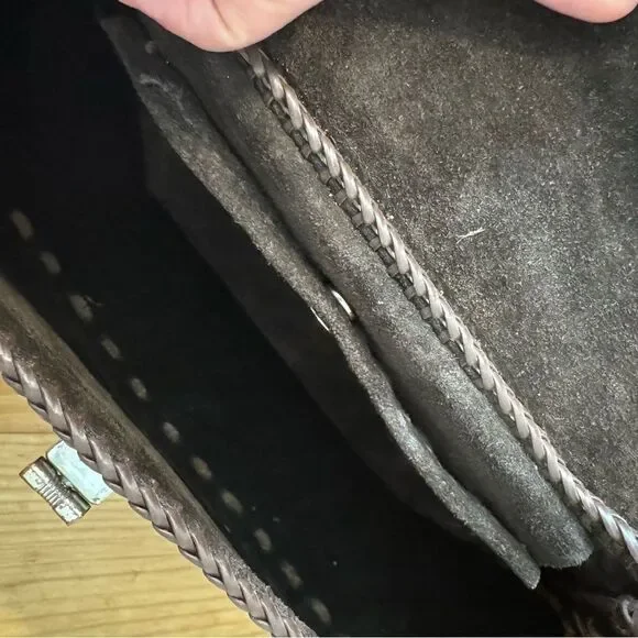 Vintage Handmade Tooled Leather Eagle Bird Saddlebag Shoulder Purse Western - Picture 14 of 16